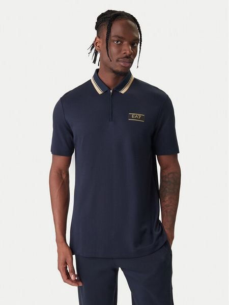 EA7 Emporio Armani Polo 7M001333 AF13739 UB102 Granatowy Regular Fit. Niebieskie koszulki polo męskie EA7 Emporio Armani, l, bez wzorów, z wiskozy, bez ramiączek. Za 559.99 zł.