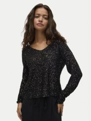 Vero Moda Bluzka Leilani 10318223 Czarny Loose Fit. Czarne bluzki damskie Vero Moda, xs, bez wzorów, z syntetyku, bez kołnierzyka, bez ramiączek. Za 139.99 zł.