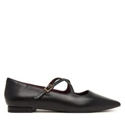 Baleriny Tamaris. Czarne baleriny damskie Tamaris, bez wzorów, bez obcasa. Za 324.99 zł.