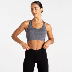 Biustonosz sportowy damski Don't Sweat It III Dare 2b. Szare obuwie sportowe damskie Dare 2b, bez wzorów, z elastanu, na fitness i siłownię. W wyprzedaży za 123.50 zł.
