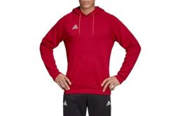 Adidas Tan Hooded Sweatshirt, męska bluza. Czerwone bluzy męskie Adidas, m, bez wzorów, z bawełny, z kapturem, na fitness i siłownię. Za 237.70 zł.