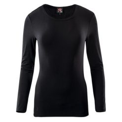 Damska koszulka z długim rękawem IQ Cross The Line Milky. Czarne t-shirty damskie IQ, bez wzorów, bez kołnierzyka. Za 102.37 zł.