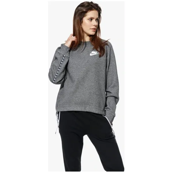 Nike Bluza W Nsw Av15 Crw , srebrny, rozmiar L. Szare bluzy damskie Nike, l, bez wzorów, z bawełny, bez kaptura. W wyprzedaży za 179.99 zł.