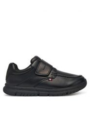 Tommy Hilfiger Półbuty Low Cut Velcro Shoe T3B4-33176-1355 S Czarny. Czarne półbuty chłopięce Tommy Hilfiger, bez wzorów, ze skóry, bez zapięcia. Za 299.99 zł.
