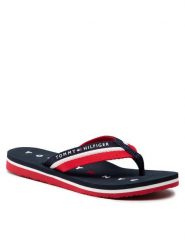 Tommy Hilfiger Japonki Tommy Loves Ny Beach Sandal FW0FW02370 Granatowy. Niebieskie klapki damskie Tommy Hilfiger, bez wzorów, z materiału, bez obcasa. Za 109.99 zł.