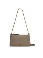 PINKO Torebka Double Mini Al 25-26 PLTT 105359 A0QO Szary. Szare torebki do ręki damskie Pinko, bez wzorów, ze skóry, bez dodatków. Za 1,169.00 zł.