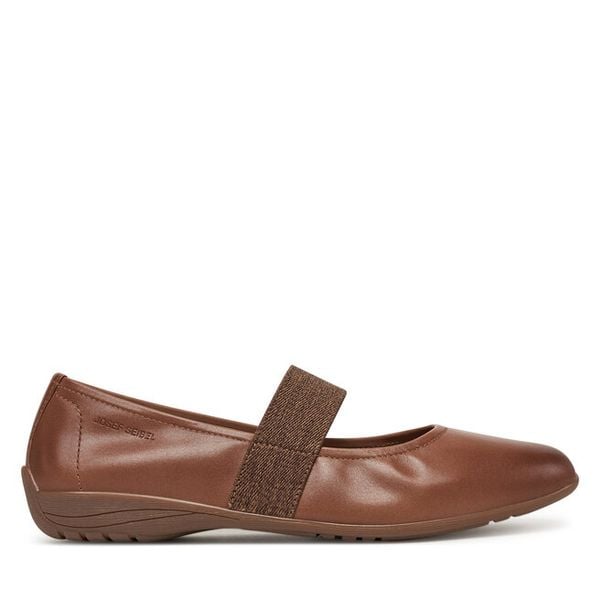 Baleriny Josef Seibel. Brązowe baleriny damskie Josef Seibel, bez wzorów, bez obcasa. Za 239.99 zł.