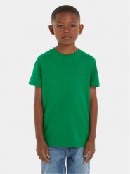 Tommy Hilfiger T-Shirt Essential KB0KB06879 D Zielony Regular Fit. Zielone t-shirty dla chłopców Tommy Hilfiger, bez wzorów, z bawełny, bez ramiączek. Za 69.99 zł.