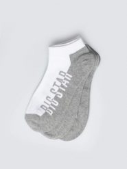 Stopki unisex bawełniane trójpak Grysoni 100. Białe skarpety damskie Big Star, bez wzorów, z bawełny. Za 39.99 zł.