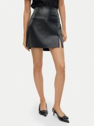 Vero Moda Spódnica z imitacji skóry Nelly 10322469 Czarny Regular Fit. Czarne spódnice damskie Vero Moda, xl, bez wzorów, ze skóry. Za 119.99 zł.