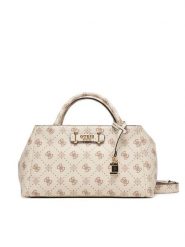 Guess Torebka Carrie Logo HWGP98 98060 Écru. Torebki do ręki damskie Guess, z aplikacjami, ze skóry, bez dodatków. Za 639.99 zł.