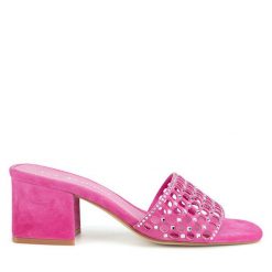 Klapki Eva Minge. Czerwone klapki damskie Eva Minge, bez wzorów, bez obcasa. Za 319.99 zł.