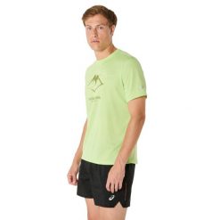 T-shirt Męski Logo Fujitrail. Zielone t-shirty męskie Asics, l, bez wzorów, z materiału, bez kołnierzyka. Za 222.99 zł.