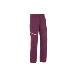Spodnie Hike 500 dla dzieci. Fioletowe spodnie materiałowe dla dziewczynek QUECHUA. W wyprzedaży za 49.99 zł.