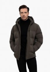 Kurtka zimowa J-TURIX. Brązowe kurtki męskie Volcano, na zimę, m, bez wzorów, z materiału, bez kaptura. Za 389.99 zł.