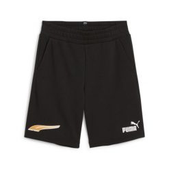 Chłopięce szorty treningowe ESS+ MID 90s PUMA Black. Czarne szorty dla chłopców Puma, bez wzorów, z bawełny, młodzieżowe. Za 153.75 zł.
