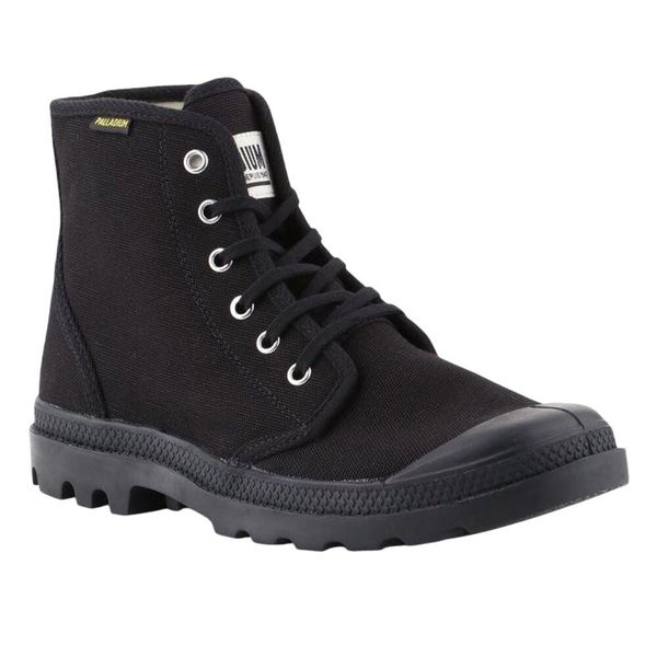 Botki Damskie Pampa Hi. Czarne botki damskie Palladium, z koronki, z okrągłym noskiem, bez obcasa, na obcasie, bez zapięcia. Za 552.99 zł.