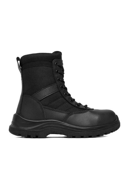 Hunter Trzewiki HUNTER-M-04 W Czarny. Czarne botki damskie Hunter, ze skóry, bez obcasa, na płaskiej podeszwie, bez zapięcia. Za 329.99 zł.