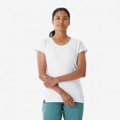 Koszulka wspinaczkowa damska Simond Vertika. Białe koszulki sportowe damskie SIMOND, l, bez wzorów, z bawełny, bez kołnierzyka, bez ramiączek, trekkingowe. Za 69.99 zł.