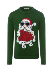 Only&Sons sweter z dzianiny Mężczyźni Bawełna zielony, L. Zielone swetry przez głowę męskie Only&Sons, l, bez wzorów, z bawełny, bez kołnierzyka. Za 79.95 zł.