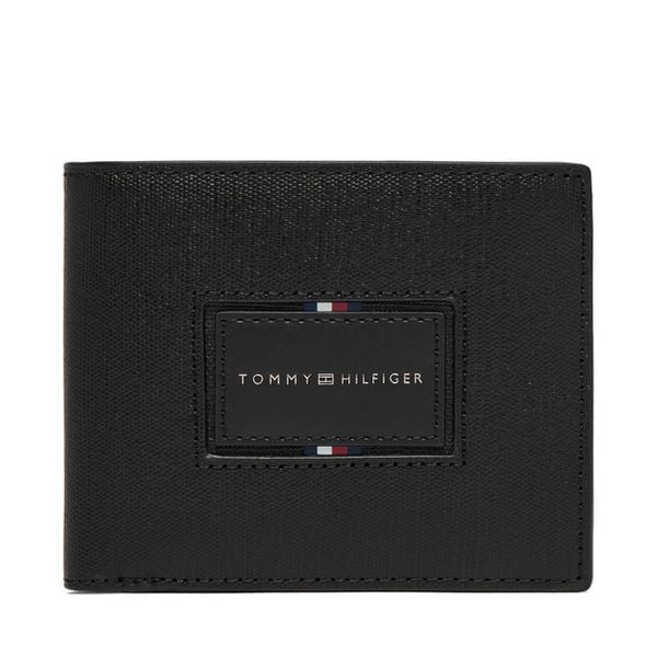 Portfel Tommy Hilfiger. Czarne portfele męskie Tommy Hilfiger, bez wzorów. Za 349.99 zł.