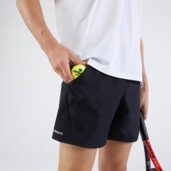 Spodenki do tenisa męskie Artengo Essential. Czarne buty sportowe męskie ARTENGO, m, bez wzorów, z materiału, tenisowe. Za 29.99 zł.