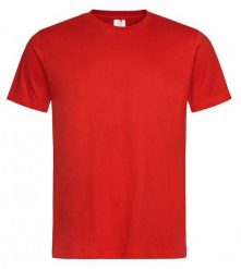 Czerwony Bawełniany T-Shirt Męski Bez Nadruku -STEDMAN- Koszulka, Krótki Rękaw, Basic, U-neck. Czerwone t-shirty męskie Stedman, l, bez wzorów, z bawełny, casualowe, bez kołnierzyka. Za 45.00 zł.