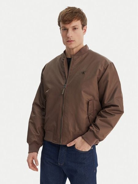 Calvin Klein Jeans Kurtka bomber LV04RC526G Brązowy Regular Fit. Brązowe kurtki męskie Calvin Klein Jeans, l, bez wzorów, z jeansu, bez kaptura. Za 649.99 zł.