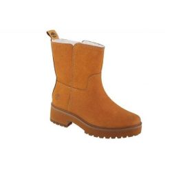 Kozaki Damskie Skóra Carnaby Cool. Żółte kozaki damskie Timberland, z gumy, z okrągłym noskiem, bez obcasa, na obcasie. Za 579.99 zł.