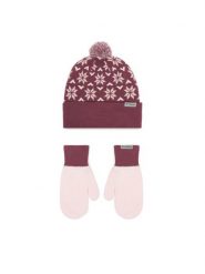 Columbia Zestaw czapka i rękawiczki Snowflake 2180781 Różowy ciemny. Czerwone czapki i kapelusze damskie Columbia, bez wzorów. Za 179.99 zł.