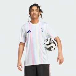 Koszulka Juventus 25/26 Pre-Match. Białe koszulki sportowe męskie Adidas, xl, bez wzorów, bez kołnierzyka, bez ramiączek, do piłki nożnej. Za 299.00 zł.