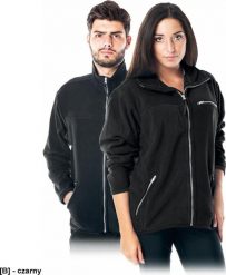 R.E.I.S. POLAR-HONEY - biała bluza miła w dotyku, krótko strzyżony polar, 100% poliester 290 g/m2, suwak, 3 zasuwane kieszenie - czarny 6XL. Białe bluzy męskie R.E.I.S., m, bez wzorów, z polaru, bez kaptura. Za 87.73 zł.