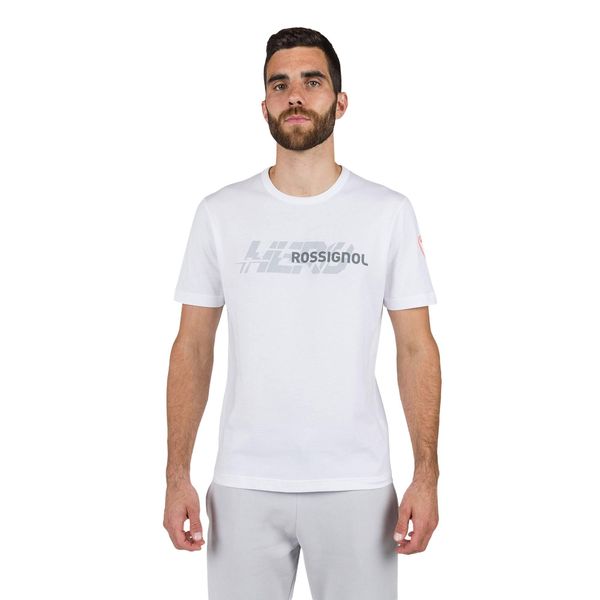 Koszulka męska Rossignol New Hero Graphic Tee. Białe koszulki sportowe męskie Rossignol, l, bez wzorów, bez kołnierzyka, bez ramiączek, trekkingowe. W wyprzedaży za 212.85 zł.