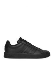 Adidas Sneakersy CEO-GRAND COURT 3.0 J KK3791 Czarny. Czarne buty sportowe chłopięce Adidas, bez wzorów, z materiału, bez zapięcia. Za 179.99 zł.