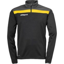 Bluza piłkarska męska Uhlsport Offense 23 1/4 zip. Czarne bluzy męskie Uhlsport, m, bez wzorów, bez kaptura, do piłki nożnej. W wyprzedaży za 169.50 zł.