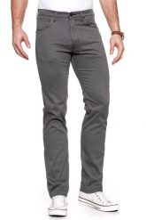 WRANGLER SPODNIE MĘSKIE ARIZONA GREY LAKE W12OEY27X. Szare spodnie materiałowe męskie Wrangler, l, bez wzorów, z materiału. Za 189.99 zł.