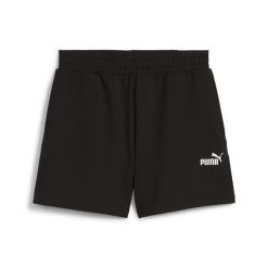 Damskie lekkie szorty z wysokim stanem i małym logo No.1 ESS 4" PUMA Black. Czarne szorty sportowe damskie Puma, na wiosnę, l, bez wzorów, z materiału, eleganckie, z podwyższonym stanem, na fitness i siłownię. Za 109.99 zł.