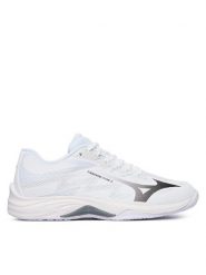 Mizuno Buty halowe Lightning Star Jr. V1GD2603 Biały. Białe buty sportowe chłopięce Mizuno, bez wzorów, z materiału, bez zapięcia. Za 339.99 zł.