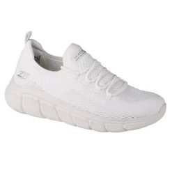 Buty na trening na co dzień damskie SKECHERS BOBS PORT COLOR CONNECT lekkie. Białe obuwie sportowe damskie Skechers, bez wzorów, na fitness i siłownię. Za 243.00 zł.