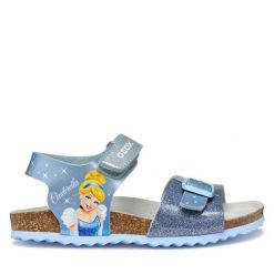 Sandały Geox. Niebieskie sandały dziewczęce Geox, bez zapięcia. Za 169.99 zł.