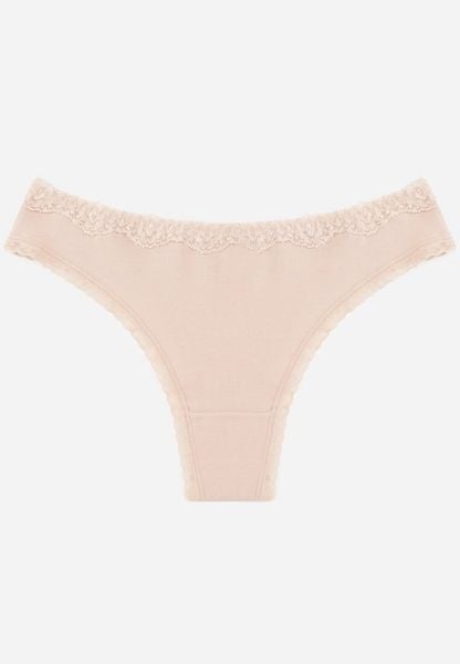 Beżowe Majtki Stringi z Bawełną z Koronką Aethimilia. Brązowe stringi damskie Renee, l, z aplikacjami, z bawełny. Za 5.99 zł.