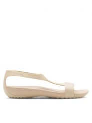 Crocs Sandały SERENA SANDAL 205469-212 Kremowy. Białe sandały damskie Crocs, bez wzorów, z tworzywa sztucznego, bez obcasa, na płaskiej podeszwie, bez zapięcia. Za 149.99 zł.