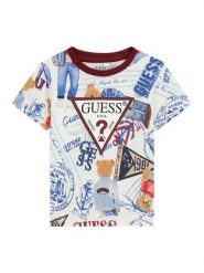 Guess T-Shirt N6RI04 K8HM4 Kolorowy Regular Fit. T-shirty dla chłopców Guess, z aplikacjami, z bawełny, bez ramiączek. Za 119.99 zł.