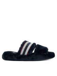 Tommy Hilfiger Kapcie Hilfiger Fur Slipper FW0FW08854 Granatowy. Niebieskie kapcie damskie Tommy Hilfiger, bez wzorów, z materiału. Za 199.99 zł.