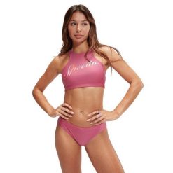 SPEEDO Logo Volley Dwuczęściowy strój kąpielowy Niebieski Sportowy tył. Fioletowe bikini damskie Speedo, bez wzorów. Za 235.30 zł.