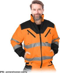 Kurtka męska R.E.I.S. LH-XVERT-XV - Kurtka ochronna ocieplana XVERT, tkana - pomarańczowo-czarny XL. Brązowe kurtki męskie R.E.I.S., m, bez wzorów, bez kaptura. Za 166.47 zł.
