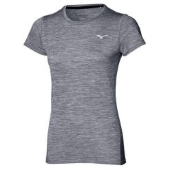 Koszulka do biegania damska Mizuno Impulse Core Tee lekka. Szare koszulki sportowe damskie Mizuno, s, bez wzorów, sportowe, bez kołnierzyka. Za 109.99 zł.