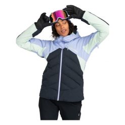 Kurtka snowboardowa damska ROXY Luna Frost. Fioletowe kurtki damskie Roxy, s, bez wzorów, bez kaptura, narciarskie. Za 939.99 zł.