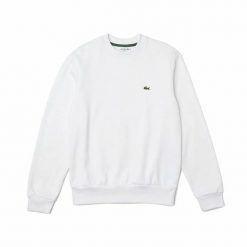Bluza bez kaptura Męska Lacoste Biały. Białe bluzy męskie Lacoste, m, bez wzorów, z bawełny, bez kaptura. Za 526.40 zł.