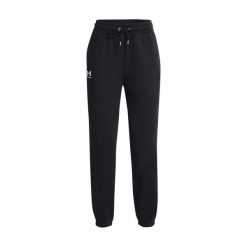 Spodnie sportowe damskie Under Armour Essential Fleece Joggers. Czarne spodnie dresowe damskie Under Armour, s, bez wzorów, z dresówki. Za 396.00 zł.